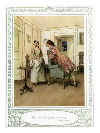 Oliver Goldsmith's Play - 'She Stoops To Conquer Or The Mistakes Of A Night' Act 3, Scene 1 by Edna Cooke Pricing Limited Edition Print image