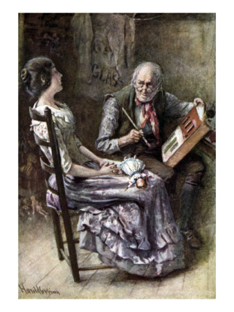 Charles Dickens 'S 'The Cricket On The Hearth' : Portrait Of Caleb Plummer And His Blind Daughter by Gustave Dore Pricing Limited Edition Print image