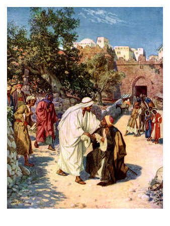 Jesus Cleanses A Leper, Matthew Viii 1-4 by Byam Shaw Pricing Limited Edition Print image