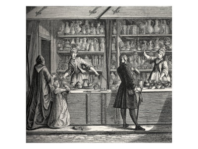 Daily Life In French History: A Dealer In Tinware In Her Shop by William Hole Pricing Limited Edition Print image