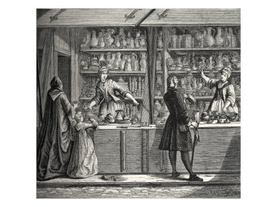 Daily Life In French History: A Dealer In Tinware In Her Shop by William Hole Pricing Limited Edition Print image
