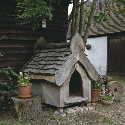 Timber Frame, Gothic Dog Kennel By Richard Foxcroft, Architect: Richard Foxcroft by Mark Fiennes Pricing Limited Edition Print image