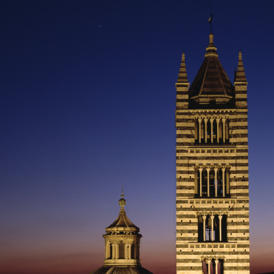 Dusk Shot Of Siena Cathedral Bell Tower by Beppe Raso Pricing Limited Edition Print image