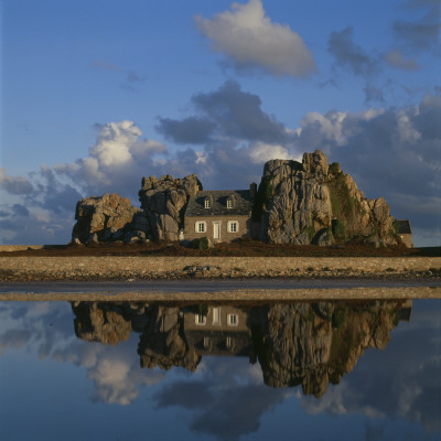 Le Gouffet, Brittany, France, House Between The Rocks by Joe Cornish Pricing Limited Edition Print image