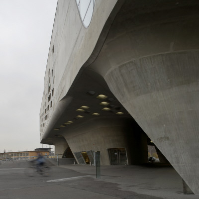 Phaeno Science Centre, Wolfsburg, 2005, Looking Towards Train Station, Zaha Hadid Architects by Richard Bryant Pricing Limited Edition Print image