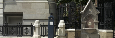 Police Phone And Fountain, City Of London, London by Richard Bryant Pricing Limited Edition Print image