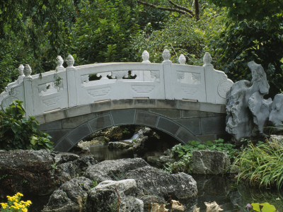 Missouri Botanical Garden: Stone Bridge In (Authentic Chinese) Grigg Nanjing Friendship Garden by Clive Nichols Pricing Limited Edition Print image