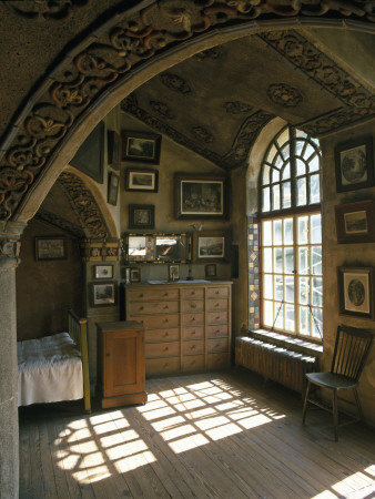 Fonthill, Doylestown, Pennsylvania, 1908-10, Bedroom, Architect: Henry Mercer by Alan Weintraub Pricing Limited Edition Print image