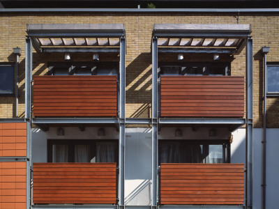 Chronos Buildings, Whitechapel London, Steel Mesh And Iroko Balconies, Architect: Proctor Matthews by Charlotte Wood Pricing Limited Edition Print image