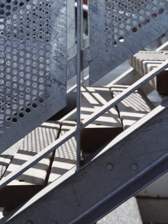 The Chronos Buildings, Whitechapel London, Steel Mesh Stairway Detail, Architect: Proctor Matthews by Charlotte Wood Pricing Limited Edition Print image