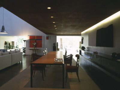 House For Brazilian Film Director, Sao Paolo, Dining Area, Architect: Isay Weinfeld by Alan Weintraub Pricing Limited Edition Print image