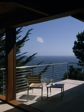Greyrock Estate, Big Sur, California (2001) - Balcony, Architect: Daniel Piechota by Alan Weintraub Pricing Limited Edition Print image