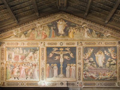 The Crucifixion By Taddeo Gaddi, Fresco In The Sacristy, Basilica Of Santa Croce, Florence, Italy by David Clapp Pricing Limited Edition Print image