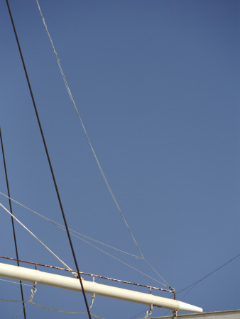 Detail Of Nautical Mast In Entrance Courtyard Of Escuela De Nautica (1963-70), Cadiz, Spain by David Borland Pricing Limited Edition Print image