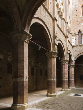 Palazzo Pubblico Courtyard, Siena, Tuscany, Italy by David Clapp Pricing Limited Edition Print image