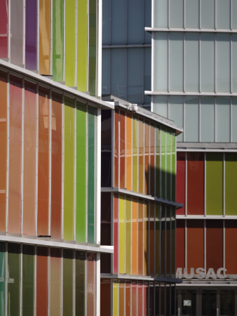 Main Entrance And West Building Of Museo De Arte Contemporaneo, Leon, Spain by David Borland Pricing Limited Edition Print image