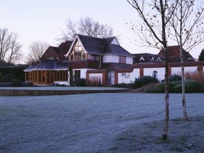 The House Seen From Across The Frosty Lawn, Designer: Duncan Heather by Clive Nichols Pricing Limited Edition Print image