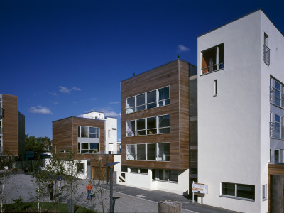 Homes For The Future, Glasgow, Scotland, Multi-Storey Block With Concrete And Wood Facades, Rmjm by David Churchill Pricing Limited Edition Print image