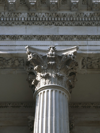 Mansion House, Detail Of A Corinthian Column, Architect: George Dance The Elder by G Jackson Pricing Limited Edition Print image