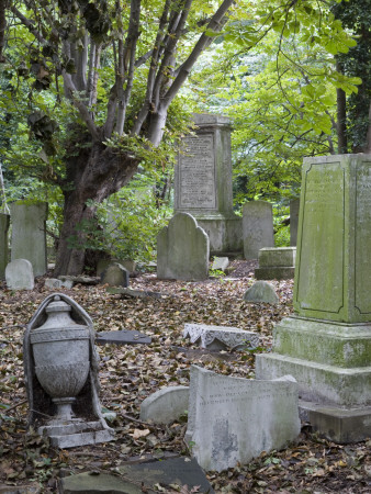 Headstones, Tower Hamlets Cemetery Park, London by G Jackson Pricing Limited Edition Print image