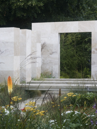 The Traveller's Garden - With Bradstone, 2008 Hampton Court Flower Show, England by G Jackson Pricing Limited Edition Print image