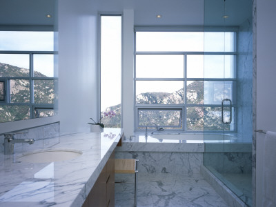 Feinstein Residence, Malibu, California, 2003, Bathroom, Architect: Stephen Kanner by John Edward Linden Pricing Limited Edition Print image