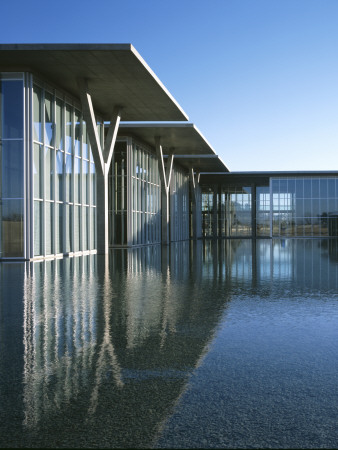 The Museum Of Modern Art, Fort Worth, Texas (2002) Exterior With Reflections Of The Three Bays by John Edward Linden Pricing Limited Edition Print image
