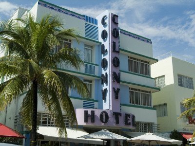 Colony Hotel, 736, Ocean Drive, Miami Beach, Florida, Usa, 1935 by Natalie Tepper Pricing Limited Edition Print image