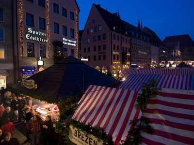 Stalls, Christkindelsmarkt (Christ Child's Market, Christmas Market), Nuremberg by Natalie Tepper Pricing Limited Edition Print image