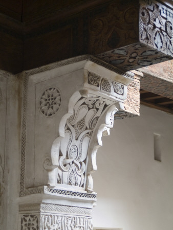 Ali Ben Youssef Medersa (Ancient Koranic School), Marrakech, 1565, Capital by Natalie Tepper Pricing Limited Edition Print image