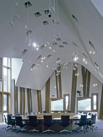 The Scottish Parliament, Edinburgh, Scotland, Committee Room At The Top Of The Office Towers by Nicholas Kane Pricing Limited Edition Print image