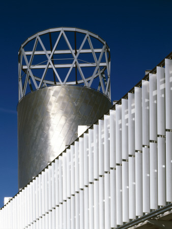 Lowry Arts Centre, Salford Quays, Manchester, Detail Of Louvres And Tower On Northwest Side by Richard Bryant Pricing Limited Edition Print image