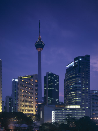 Menara Kuala Lumpur, Imc And Other Buildings, Exterior At Dusk, Tsao And Mckown Architects by Richard Bryant Pricing Limited Edition Print image