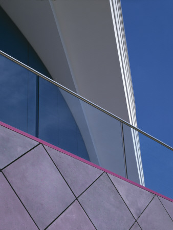 Sto - Building K, Stuhlingen, Detail With Glass Balastrade And Coloured Diamond Cladding by Richard Bryant Pricing Limited Edition Print image