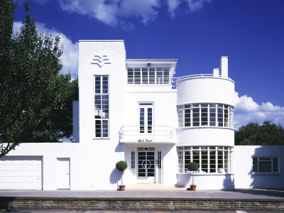 The White House, Front Facade Uk (1936), Art Deco, Architect: Evelyn Simmons by Nick Dawe Pricing Limited Edition Print image