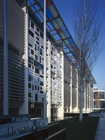 Home Office, Marsham Street, London, Main Entrance With Signage In Foreground by Richard Bryant Pricing Limited Edition Print image