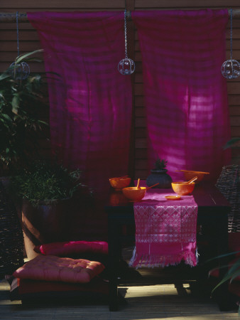 Fuschia Oriental Patio by Richard Powers Pricing Limited Edition Print image