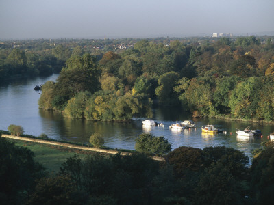 View From Richmond Hill Over The River Thames, South West London by Richard Turpin Pricing Limited Edition Print image