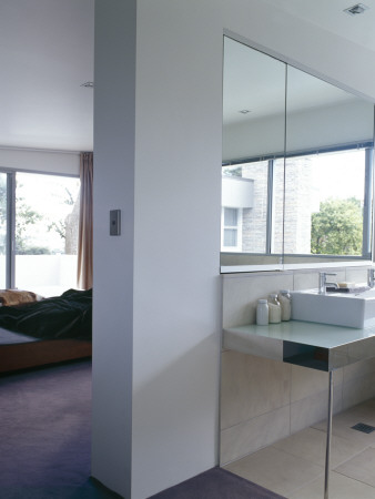 See Through' Residence, Auckland, Bedroom And Bathroom, Architect: Daniel Marshall Architect by Richard Powers Pricing Limited Edition Print image