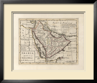 Arabia, Agreeable To Modern History by H. Moll Pricing Limited Edition Print image