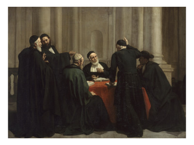 Dispute Rabbinique by Edouard Moyse Pricing Limited Edition Print image