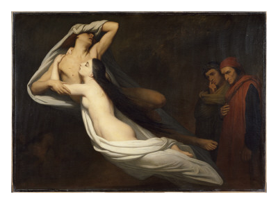 Les Ombres De Francesca Da Rimini Et De Paolo Malatesta Apparaissent À Dante Et À Virgile by Ary Scheffer Pricing Limited Edition Print image