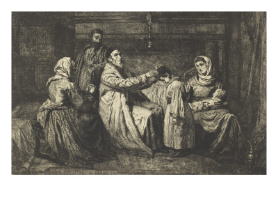 La Benediction De L'aieul by Edouard Moyse Pricing Limited Edition Print image