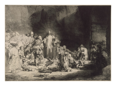La Piece Aux Cent Florins Ou Jesus Guerissant Les Malades; 1Er Etat by Rembrandt Van Rijn Pricing Limited Edition Print image