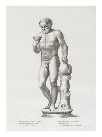 Tableau Du Cabinet Du Roi, Statues Et Bustes Antiques Des Maisons Royales Tome I : Planche 25 by Etienne Baudet Pricing Limited Edition Print image