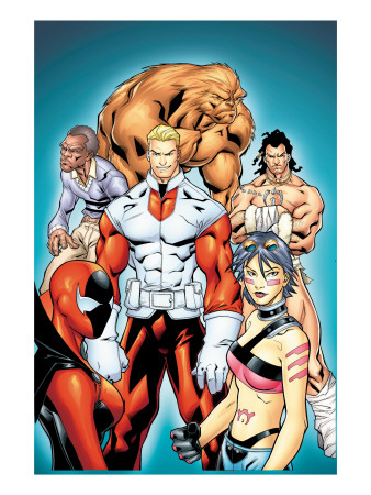The Official Handbook Of The Marvel Universe Teams 2005 Group: Sasquatch by Clayton Henry Pricing Limited Edition Print image