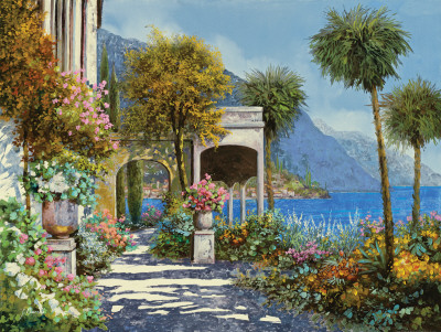 Passaegiata Al Lago by Guido Borelli Pricing Limited Edition Print image