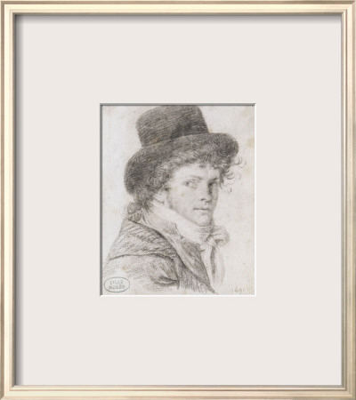Portrait De Wicar, D'apres Un Autoportrait Peint De Wicar by Jean-Baptiste Joseph Wicar Pricing Limited Edition Print image