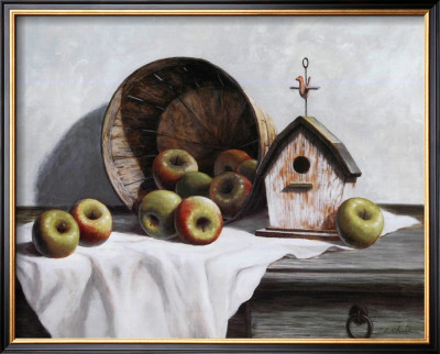 Birdhouse, Basket, Apple by T. C. Chiu Pricing Limited Edition Print image