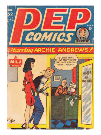Archie Comics Retro: Pep Comic Book Cover #52 (Aged) by Bill Vigoda Pricing Limited Edition Print image
